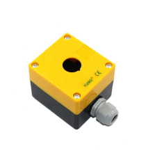 LAY5-JBP01 yellow Waterproof single hole Push Button control box with cable connector